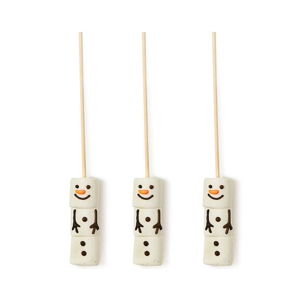 Marshmallow Snowman Sticks In A Gift Bag-Set of 6