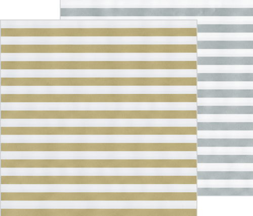 Club Stripe Gold/silver Reversible Roll Wrap