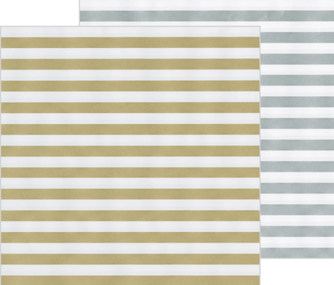 Club Stripe Gold/silver Reversible Roll Wrap