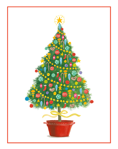Happy Christmas Tree  Christmas Card Box