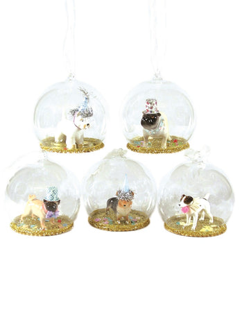 Dog Globe Ornament