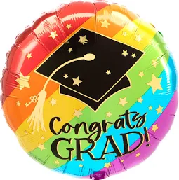 Congrats Grad Rainbow Mylar