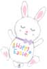Easter Hopping Bunny Mylar Balloon