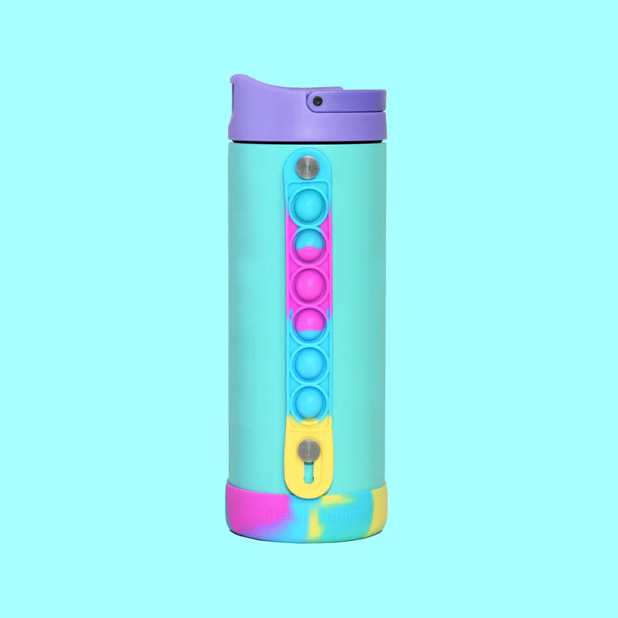 Elemental® 14oz. Iconic Pop Fidget Bottle × 2 Popin' Blue Tie Dye / Sport cap