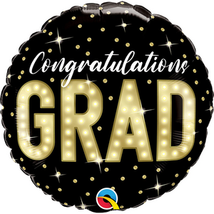 Grad Marquee Lights Mylar Balloon