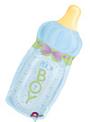 It's A Boy Baby Bottle Shape Mylar