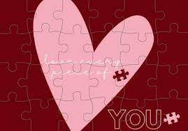 Love Every Piece of You Puzzle Postcard