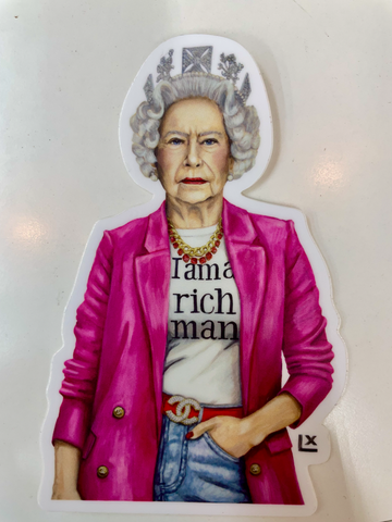 Queen Is A Rich Man Sticker