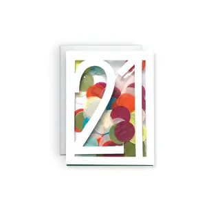 21 Milestone Confetti Card