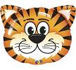 Tiger Head Mylar Balloon