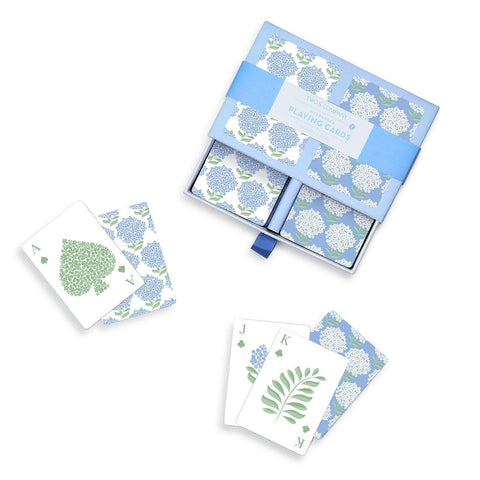Hydrangea Double Deck Playing Cards In Gift Box
