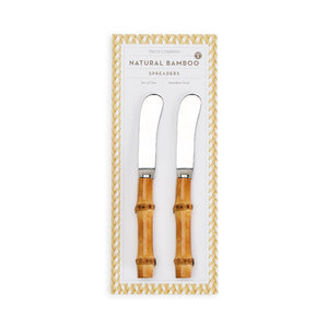 NATURAL BAMBOO HANDLE SPREADERS S/2