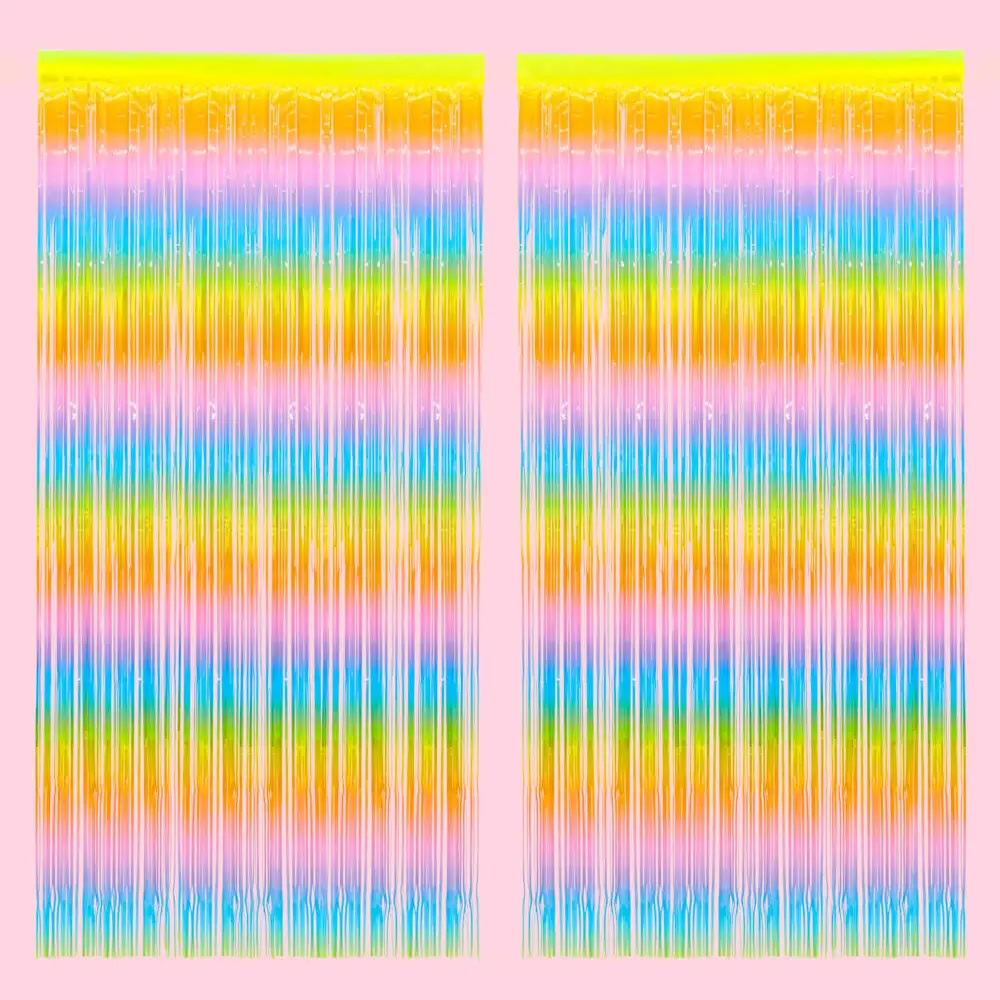 Pastel Rainbow Party Curtain