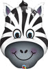 Zebra Head Mylar Balloon