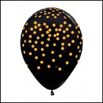 Gold Confetti Latex Balloons
