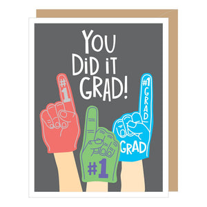 Foam Finger Graduation Card