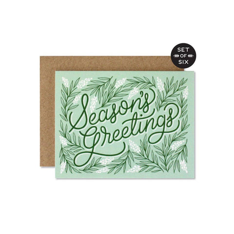 Season's Greetings Card - Boxed Set of 6