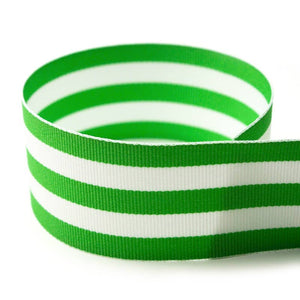 WH Striped Grosgrain Ribbon Spool | Green