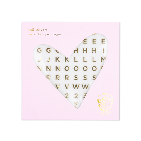Gold Say Everything Nail Stickers