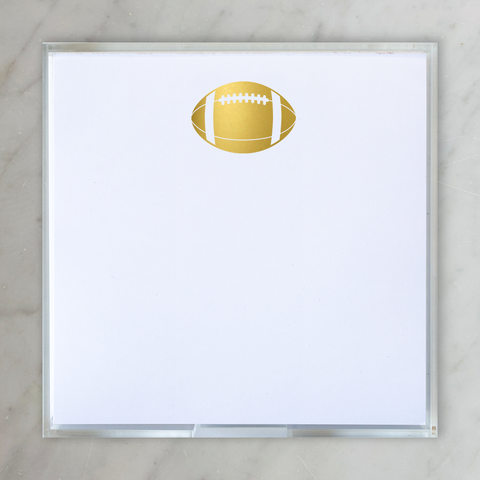 Small Gold Foil Football Notepad