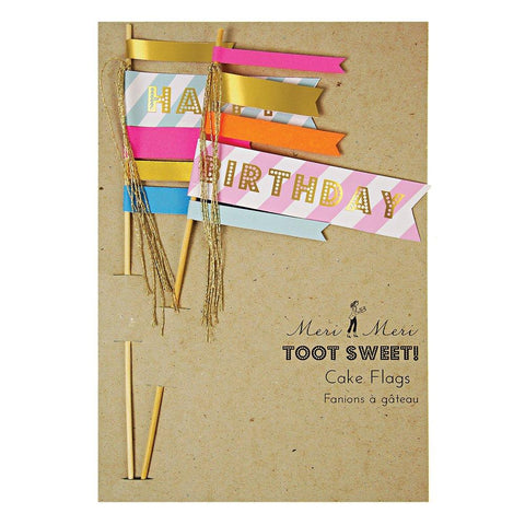 Birthday Flag Cake Toppers