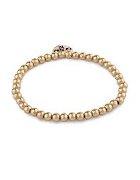 CHARM IT! Gold Stretch Bead Bracelet