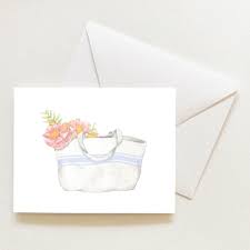 French Stripe Tote Boxed Note Cards
