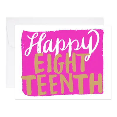 Happy Eighteenth Greeting Card