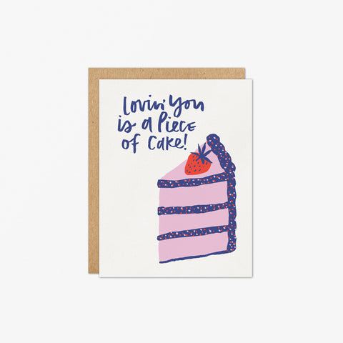 Piece of Cake Letterpress Greeting Card