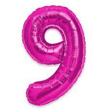 Number 9 Large Mylar Balloon