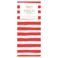Painted Stripe Red/White TISSUE Pack
