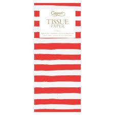 Painted Stripe Red/White TISSUE Pack