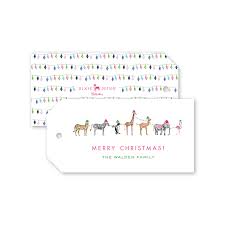 Party Animals Train Gift Tag