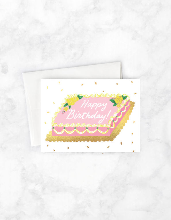 Sheet Cake Greeting Card