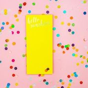 Hello Sunshine List Pad With Gold Foil