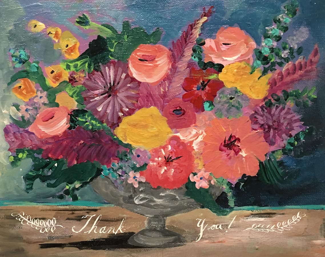 Thank You Floral Tureen Greeting Card