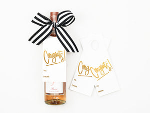 Congrats Wine Tag