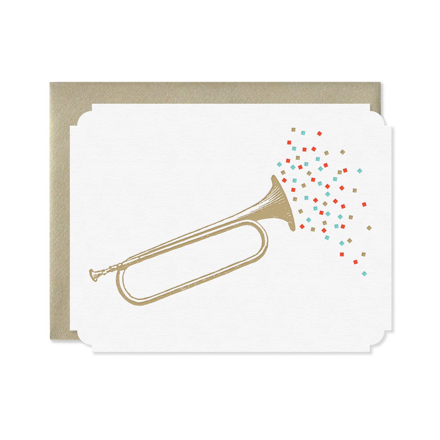 Confetti Horn Greeting Card