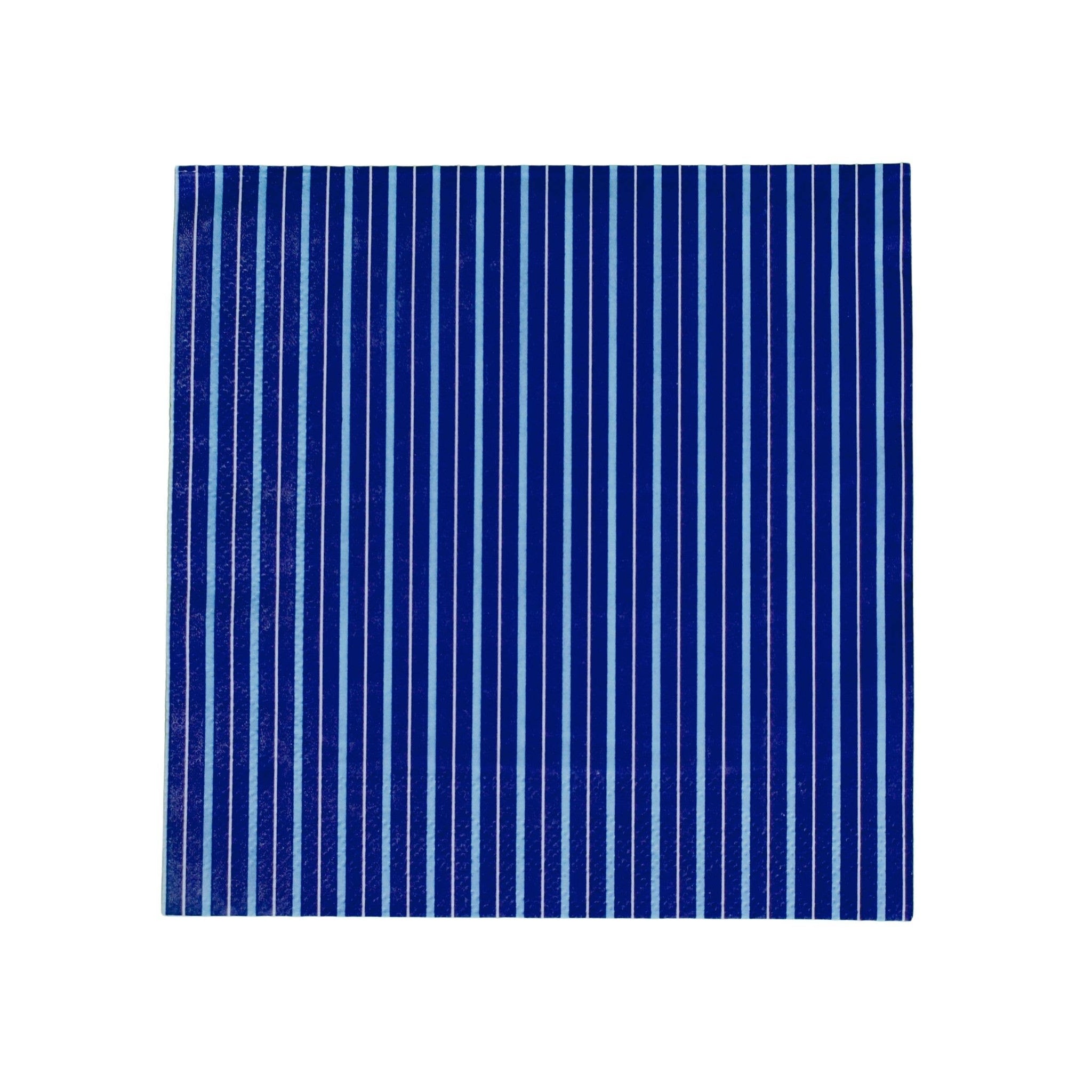 Navy Blue Fine Stripes Napkins (Set of 16)