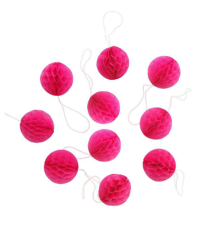 Hot Pink Honeycomb Mini Balls 2"