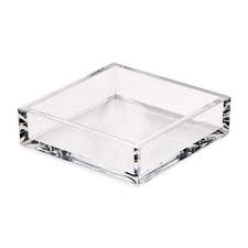 LUNCHEON CRYSTAL ACRYLIC HOLDER WITH NAPKINS