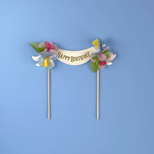 Happy Birthday Cake Topper Multi-Color by The First Snow