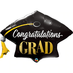 Congratulations Grad Hat Mylar Balloon
