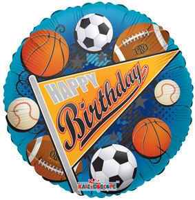 Birthday Sports Pennant Foil Balloon