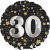 Birthday Gold Stars 30 Foil Balloon