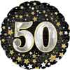 Birthday Gold Stars 50 Foil Balloon