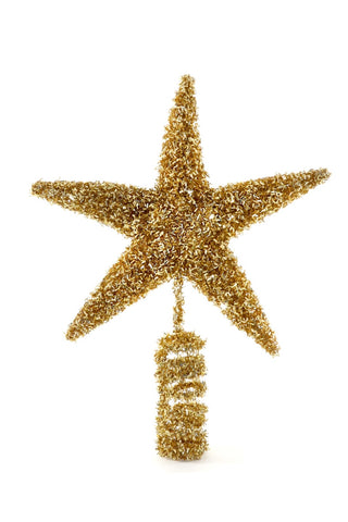 Tinsel Star Tree Topper-Gold