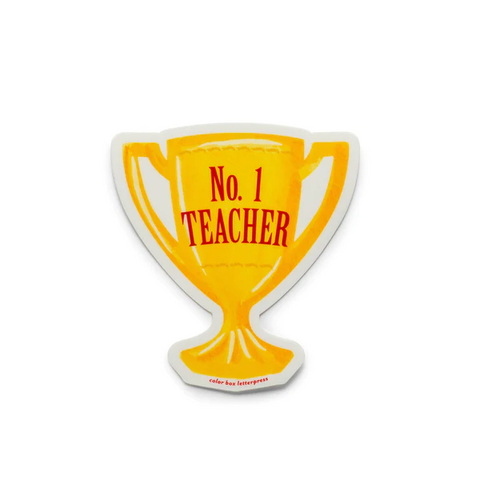 No. 1 Teacher Sticker