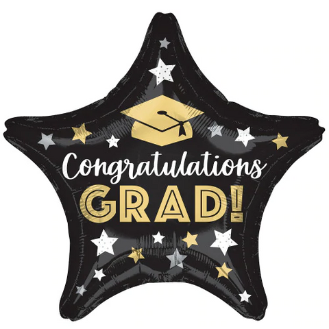 Congratulations Grad Stars Mylar Balloon