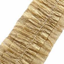 Gold Ruffled Tissue Paper Party Streamers